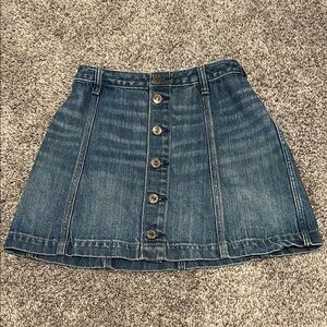 Abercrombie & Fitch Blue Denim A-Line Skirt